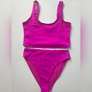 Good American Fuchsia Bikini Set
